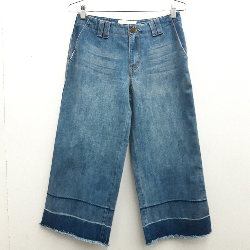 Crop flare denim